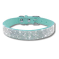 Load image into Gallery viewer, Collier strass pour chien Oscar et Plume Bleu / XS
