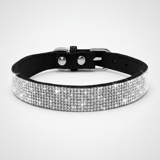 Collier strass pour chien avec un design élégant et brillant, parfait pour les animaux de compagnie stylés