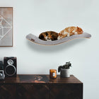 Étagère murale chat design en bois pour le confort des chats avec coussin douillet