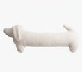 Cargar la imagen en la vista de la galería, Coussin teckel en feutre blanc, idéal pour la décoration des amoureux des animaux
