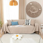 Couverture de protection imperméable canapé beige Oscar et Plume avec effet déperlant et protection contre les liquides