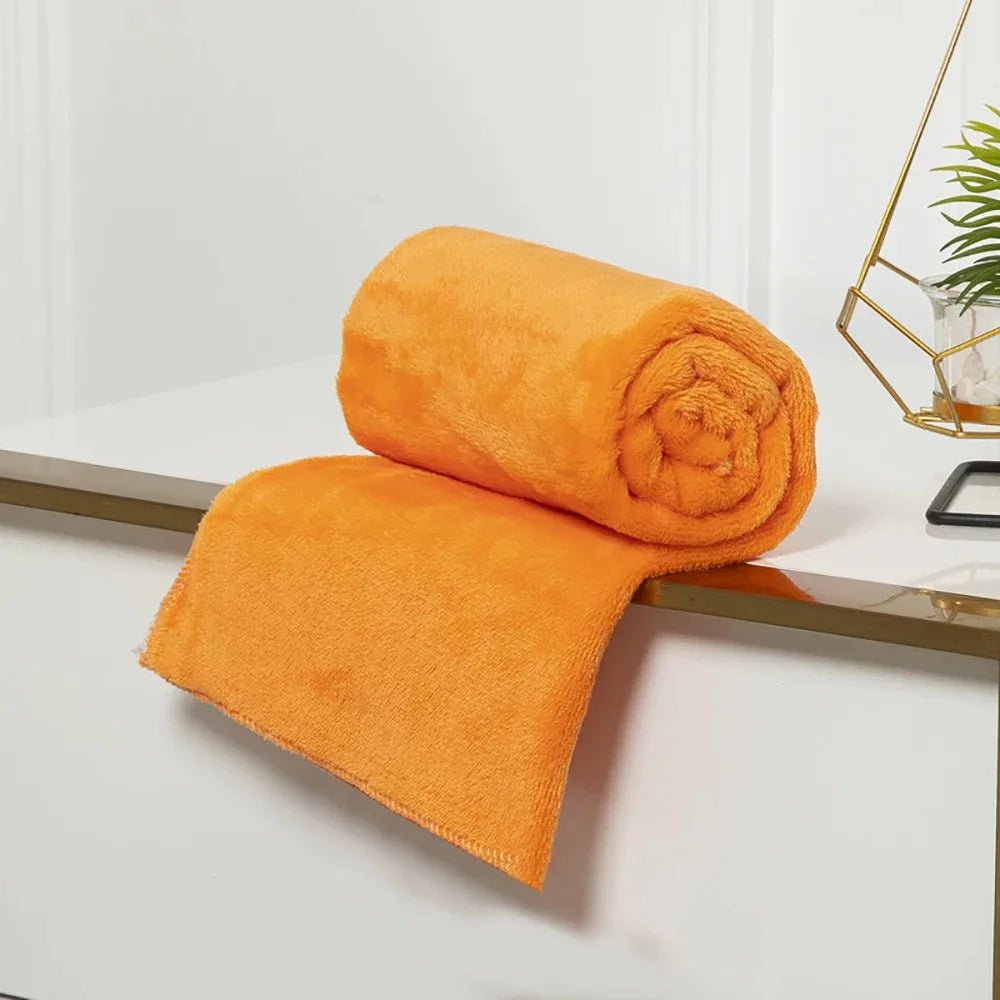 Couverture douce personnalisable pour chien et chat Oscar et Plume Orange