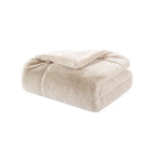 couverture douce pour chien et chat Oscar et Plume beige en fausse fourrure pliée extra moelleuse et chaude