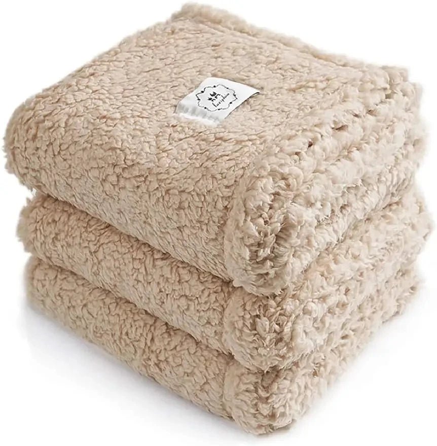 Couverture réconfortante douce et moelleuse pour chien et chat Oscar et Plume Beige