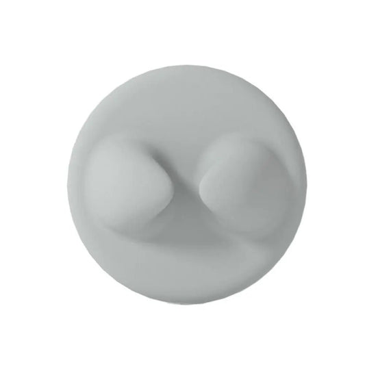 Base grise ronde avec support pour cuillère design pour chien et chat Oscar et Plume