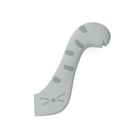 Cuillère design pour chien et chat gris avec motifs visage et rayures Oscar et Plume