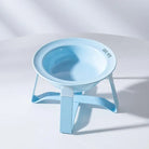 Gamelle céramique surélevée chat en bleu avec un design moderne et pratique pour le confort de votre animal