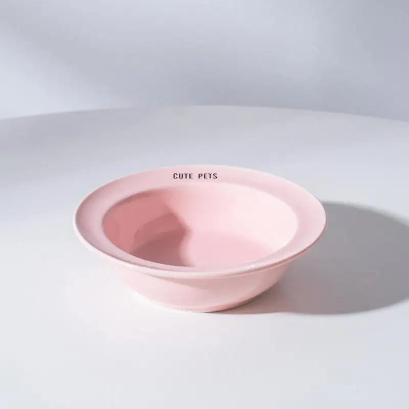 Gamelle céramique surélevée chat rose d'Oscar et Plume pour le confort de votre animal