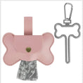 Load image into Gallery viewer, Distributeur de sac avec clip de laisse Oscar et Plume Rose
