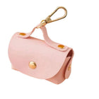 Distributore di sacchetti per escrementi rosa con pratico clip dorato per passeggiate con il cane