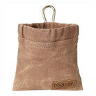 Sac à Friandises en tissu beige avec clip pour un transport facile des récompenses pour chiens