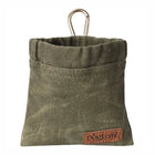 Sac à Friandises en toile khaki avec boucle pour un accès facile aux friandises pour animaux