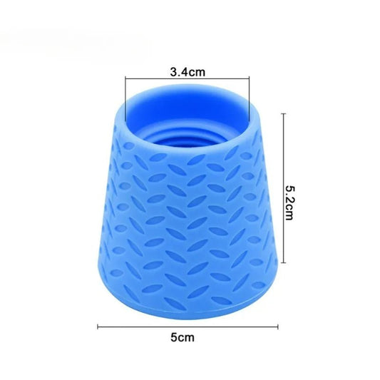 Embout en silicone bleu avec motifs antidérapants pour douche portable silicone chien Oscar et Plume