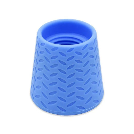 Accessoire en silicone bleu pour douche portable silicone chien avec texture antidérapante