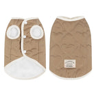 Gilet doublé pour chat en beige, chaud et confortable avec boutons et doublure douce