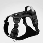 Harnais chien AirTag noir avec boucles réglables et poignée renforcée par Oscar et Plume