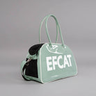 Grand sac de voyage pour chat et chien vert clair avec anses et ouverture zippée latérale