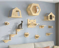 Load image into Gallery viewer, Eléments d'escalade mural en bois pour chat Oscar et Plume
