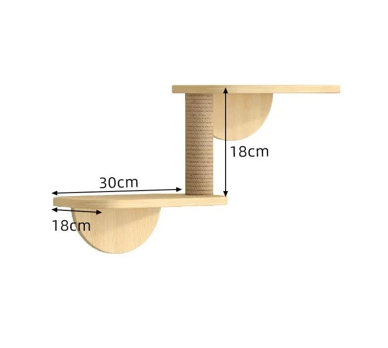 Eléments d'escalade mural en bois pour chat Oscar et Plume Escalier 2 marches