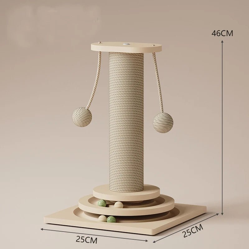 Ensemble Arbre en Sisal et jouet bois pour chat Oscar et Plume 3