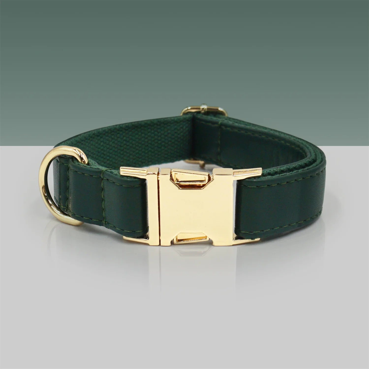 Ensemble Collier en cuir durable personnalisable, laisse et distributeur de sac pour chien - Oscar et Plume