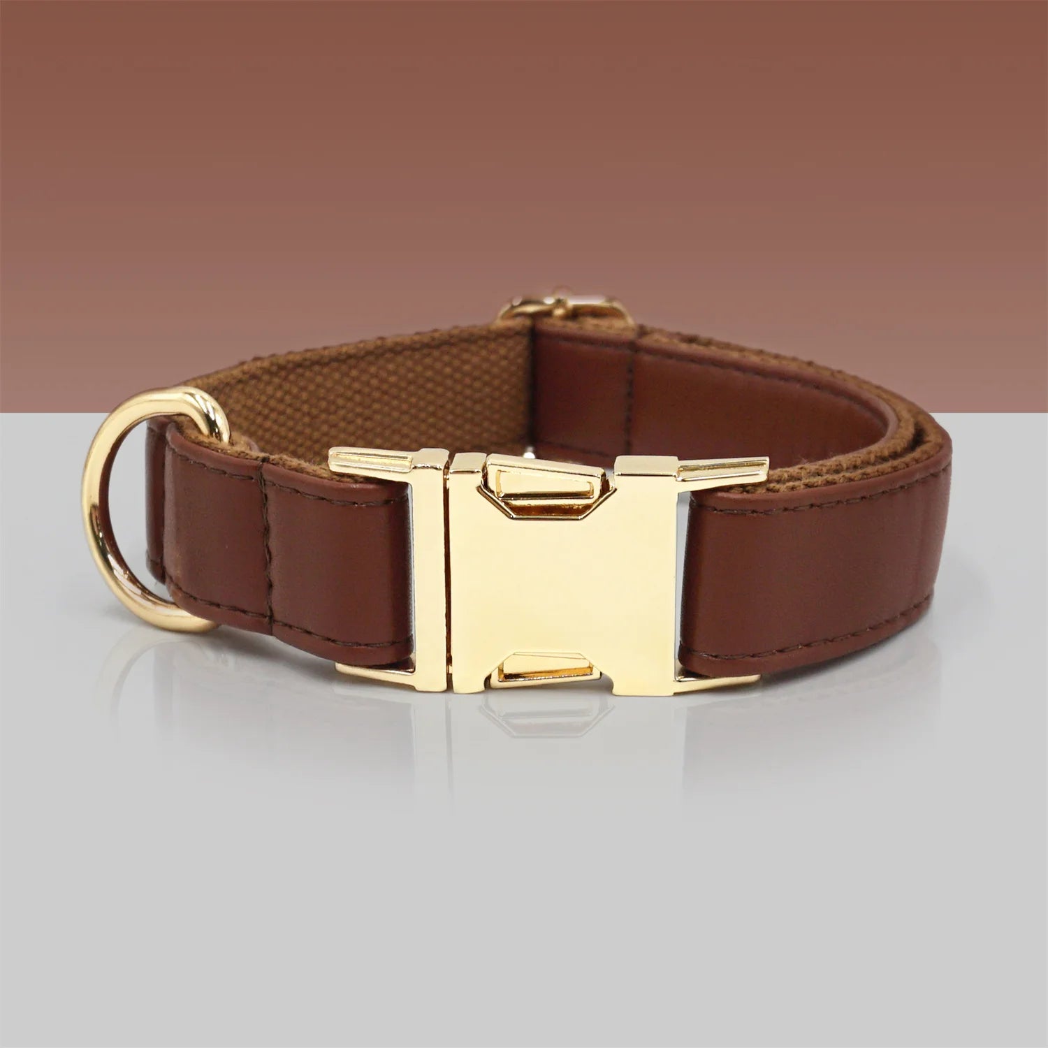 Ensemble Collier en cuir durable personnalisable, laisse et distributeur de sac pour chien - Oscar et Plume