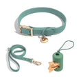 Load image into Gallery viewer, Ensemble collier, laisse et distributeur de sacs Oscar et Plume Vert / S 20-30cm
