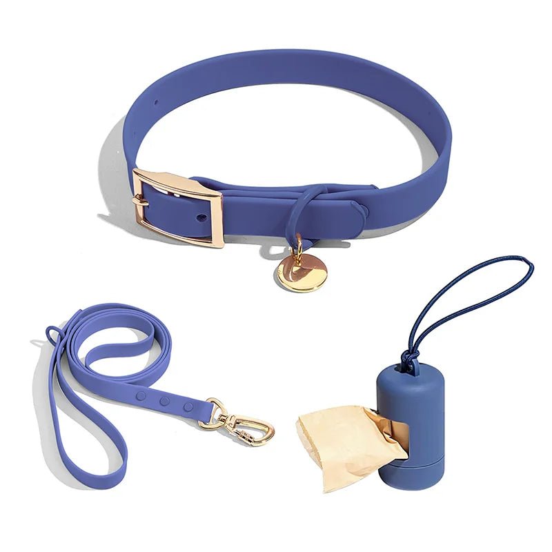 Ensemble collier, laisse et distributeur de sacs Oscar et Plume Bleu / S 20-30cm