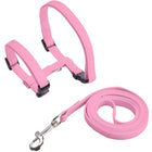 Ensemble harnais et laisse pour chien rose réglable confortable et résistant par Oscar et Plume