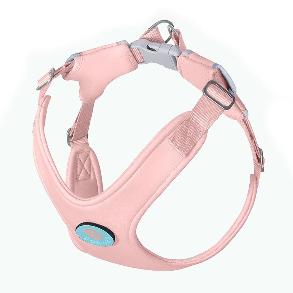 Ensemble Harnais et Laisse Réglable Pour Chien Oscar et Plume Harnais Rose / XS