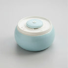 Fontaine à eau pour chat design bleue et blanche Oscar et Plume à poser pour animaux domestiques