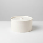 Fontaine en céramique pour chat blanche ronde avec débit d'eau doux et design minimaliste