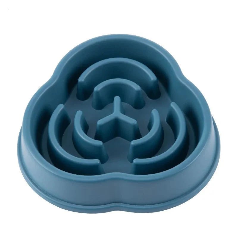 Gamelle anti glouton pour chien Oscar et Plume F-Bleu