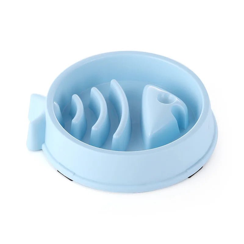 Gamelle anti glouton pour chien Oscar et Plume P-Bleu