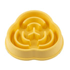 Gamelle anti glouton chien jaune pour ralentir la prise de nourriture de votre animal