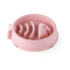 Gamelle anti glouton chien rose avec compartiments pour ralentir la vitesse de repas