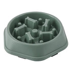Gamelle anti glouton chien Oscar et Plume en plastique vert pour ralentir la prise de nourriture