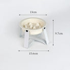 Gamelle anti glouton pour chien avec cadre en fer, capacité de 250 ml et protection sur les bords