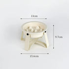 Gamelle anti glouton pour chien avec cadre en fer et protection de bord, capacité 150ml