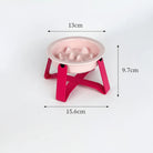 Gamelle anti glouton pour chien avec protection des bords et capacité de 150 ml en rose