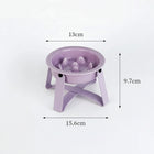 Gamelle anti glouton pour chien en violet avec protection de bord, capacité de 150ml