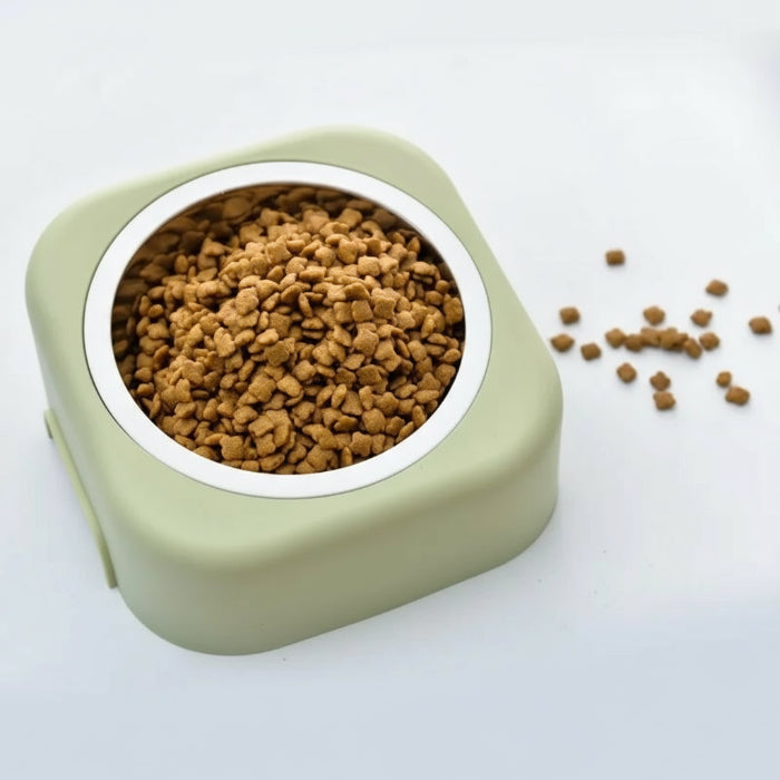 Lot De 2 Gamelles Acier Inoxydable Junhonsion | Antidérapantes Pour Chat Et Petit Chien | Bleu Et Vert, Capacité 0,4L