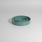 Gamelle céramique anti glouton Oscar et Plume de couleur verte avec design ralentissant l'alimentation