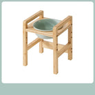 Gamelle céramique réglable chien avec support en bois clair de la marque Oscar et Plume