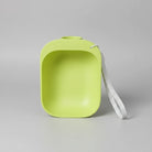 Gamelle chien visser bouteille verte avec sangle blanche pour animaux en déplacement