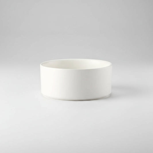 Gamelle design chien blanche en céramique simple et élégante pour repas de chien Oscar et Plume