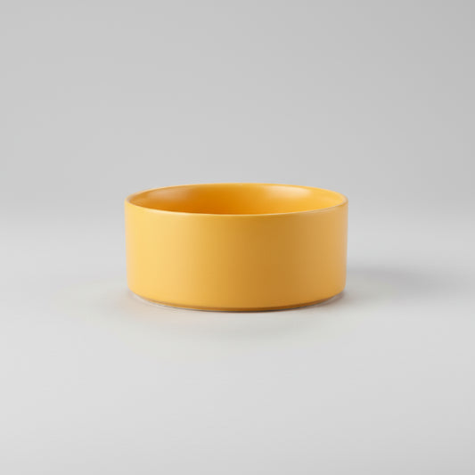 Gamelle design chien jaune moutarde en céramique pour repas élégant et pratique Oscar et Plume