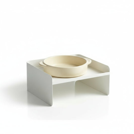 Gamelle design chien blanche avec support surélevé pour nourrir votre animal de compagnie