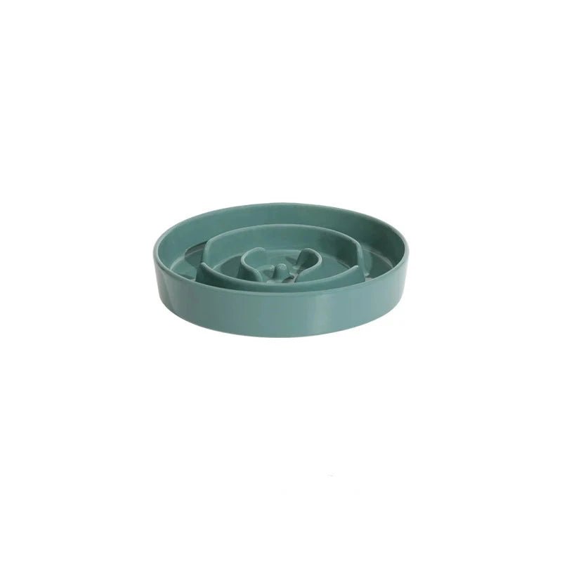 Gamelle en céramique anti glouton pour chien et chat - 3 positions Oscar et Plume Vert foncé / S-15.5x4cm