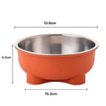 Charger l'image dans la visionneuse de la galerie, Gamelle inox pour chien avec base antidérapante et revêtement orange de 15,2 cm de diamètre
